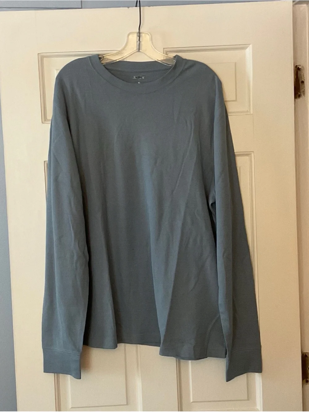 J.Crew Long-sleeve thermal crewneck tee Shirt T-shirt Winter Storm Blue XL NWT